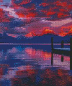 Beautiful Sunset In Lake McDonald Diamond Painting