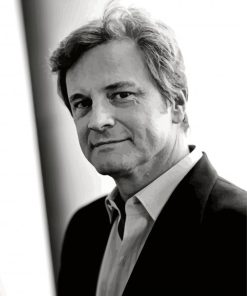 Black And White Colin Firth Diamond Painting
