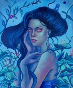 Blue Girl Art Diamond Painting