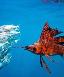 Brown Sailfish Diamond Painting