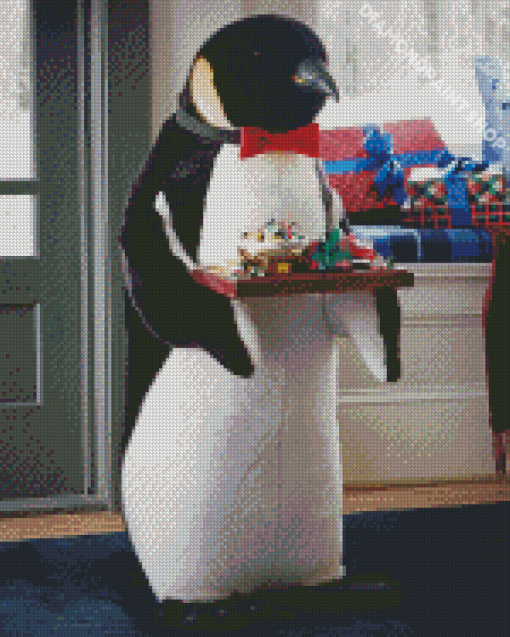 Butler Christmas Penguin Diamond Painting