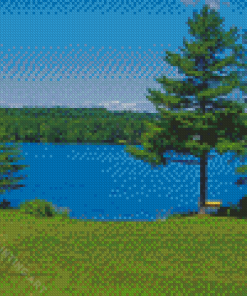 China Lake Maine Landscape Diamond Painting