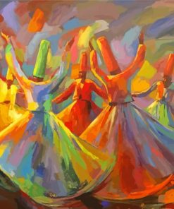 Colorful Whirling Dervishes Diamond Painting