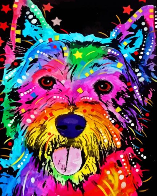 Colourful Westie Dog Diamond Painting