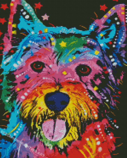 Colourful Westie Dog Diamond Painting