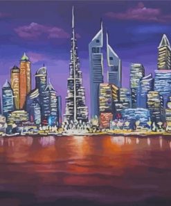 Dubai At Night Art Diamond Painting