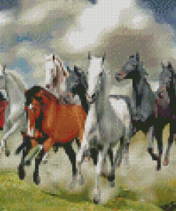 Eight Horses Diamond Painting