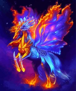 Fantasy Fire And Ice Horse Diamond Painting
