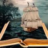 Fantasy Sea Book Ship Diamond Painting