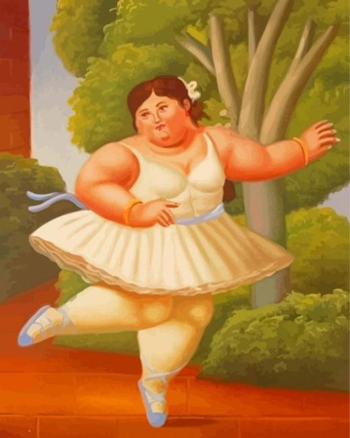Fat Ballerina Girl Diamond Painting
