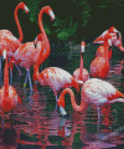 Flamingo Jungle Diamond Painting
