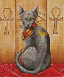 Grey Egyptian Cat Diamond Painting