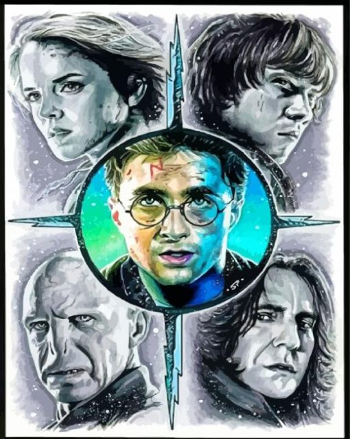 Harry Potter Deathly Hallows Characters Diamond Painting