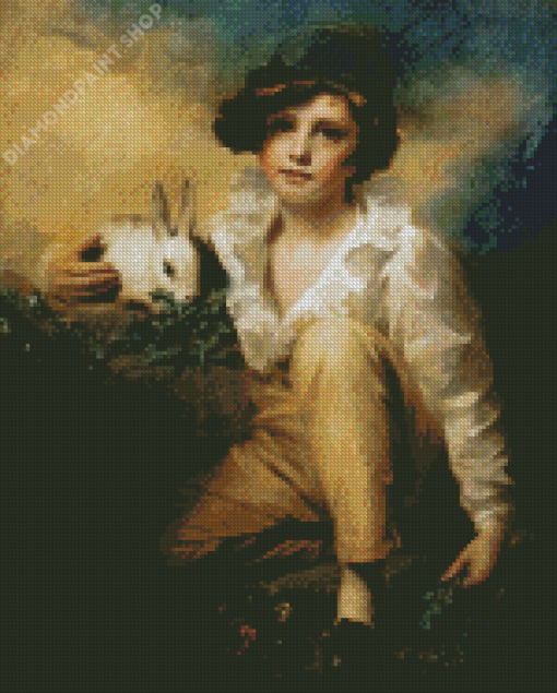 Henry Raeburn Boy And Rabbit Diamond Painting