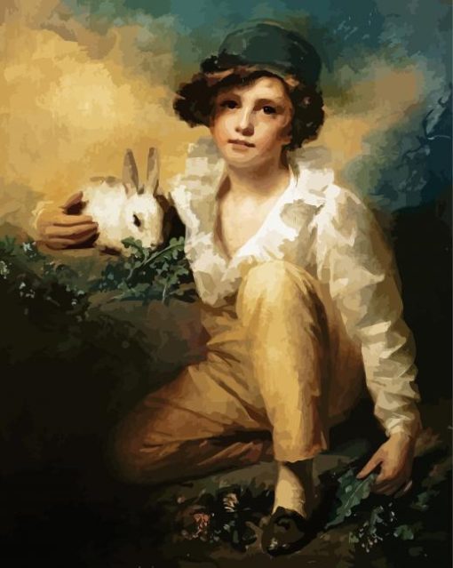 Henry Raeburn Boy And Rabbit Diamond Painting