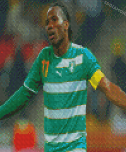 Ivoirian Footballer Didier Drogba Diamond Painting