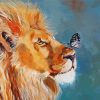 Lion With Butterfly Diamond Painting