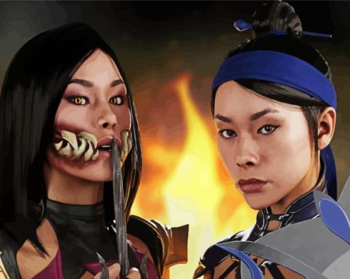 Mileena And Kitana Diamond Painting