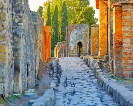 Pompeii Buildings Monuments Diamond Painting