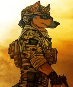 The Army Dog Diamond Painting
