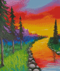 The Colorful River Diamond Painting