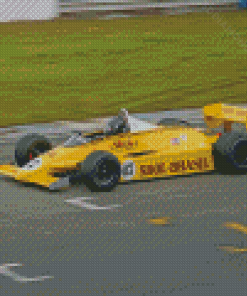 Yellow F1 Car Diamond Painting