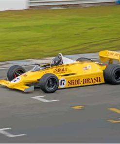 Yellow F1 Car Diamond Painting