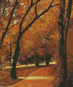 Abstract Path In Old Woods Diamond Painting
