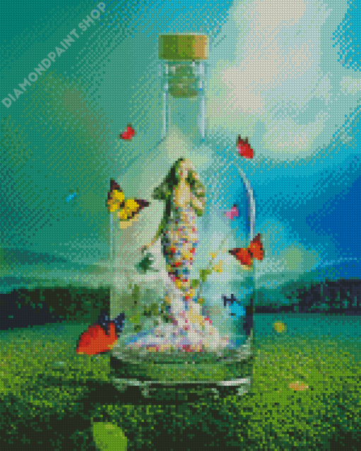 Aesthetic Woman In Bottle Diamond Painting