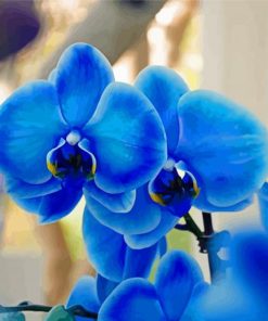 Aesthetic Blue Orchids Diamond Painting