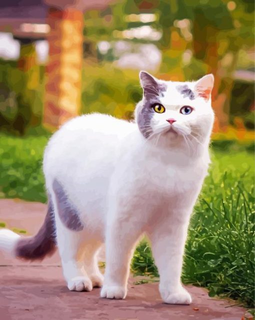 Aesthetic White Cat Diamond Painting