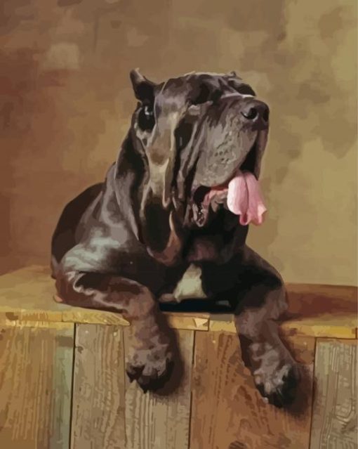 Black Neapolitan Mastiff Diamond Painting