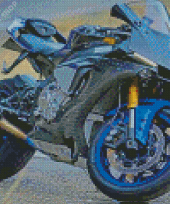 Black Sport Bike Diamond Painting