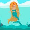 Blonde Mermaid Underwater Diamond Painting