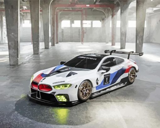 Bmw M8 Gte Racing Car Diamond Painting