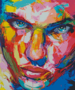 Colorful Abstract Male Face Diamond Painting