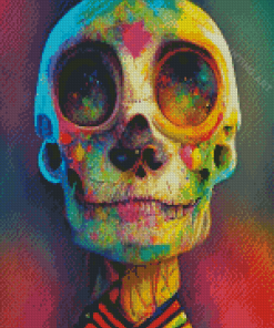 Colorful Weird Skull Diamond Painting