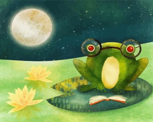 Cool Frog Lily Diamond Painting