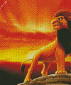 Disney Lion Sunset Diamond Painting