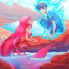 Fantasy Anime Fire And Water Diamond Painting
