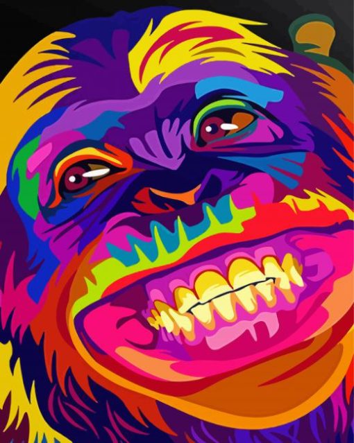 Funny Colorful Monkey Diamond Painting