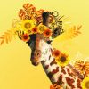 Giraffe Sunflowers Diamond Painting