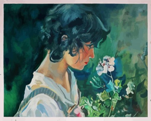 Girl With Flower Joaquin Sorolla Diamond Painting