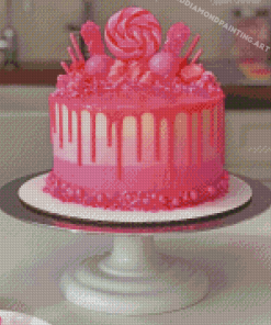 Pink Cake Diamond Painting