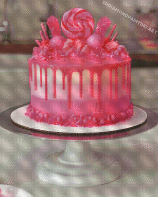 Pink Cake Diamond Painting