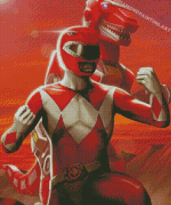 Red Ranger Anime Diamond Painting