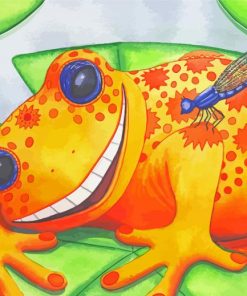 Yellow Happy Frog Diamond Painting