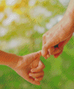 A Child Holding An Adults Hand Diamond Painting