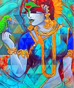 Abstract Parrot Woman Art Diamond Painting