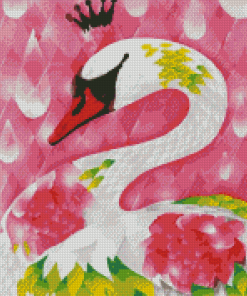 Abstract Swan With Crown Diamond Painting